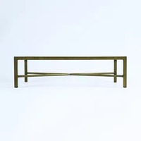Pieds de table en métal doré modernes et luxueux pour cuisine, hôtel, usage extérieur - Compatibles avec les tables à manger, les tables basses et les bureaux