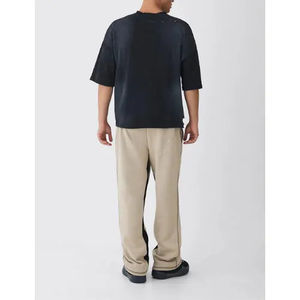 Pantalon de survêtement ample décontracté pour homme, taille mi-haute, extensible, respirant, 100% coton, épaisseur polaire, style sport et streetwear - Product Image 2