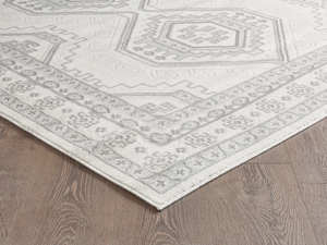 Tapis turc de luxe fait à la machine Palmira 32x35 16 L Crème Premium pour salon, fabriqué à Gaziantep - Product Image 3