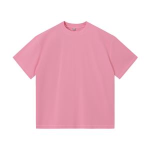 T-shirts pour hommes 100% coton, vintage, col rond, surdimensionnés, jersey côtelé, motif uni, marque privée, fil teint, sérigraphie - Product Image 4