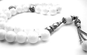 Vente en gros Nouvel Arrivage Musulman Tasbih Nouveau Tasbeeh Pierre biliaire vierge naturelle pure Chapelet Musulman 8mm 33 Islamique - Product Image 4