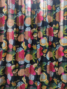 100% algodón moderno estampado Floral varilla bolsillo cortinas cenefas puerta colgante tragaluz ventana tratamiento luz completa sombreado hogar - Product Image 2