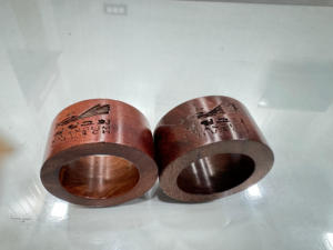 Anneaux de serviette vintage en bois d'acacia écologiques faits à la main pour la maison, la cuisine, les mariages, Noël, l'artisanat, directement d'Inde - Product Image 5