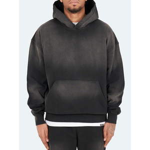 Sweat à capuche zippé avec lavage à l'acide en pierre personnalisé Zipup en détresse Sunfaded Sun Faded French Terry épais Double ZipUp Hoodie Hommes - Product Image 1