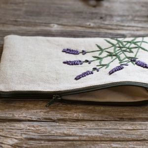 Bolsa de lino bordada a mano con bordado Mochila de lino de diferentes colores 100% Lino lavado suave OEM Hecho en Vietnam - Product Image 3