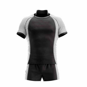 Maillots de rugby pour hommes imprimés sur mesure, directement de l'usine, style rétro, vêtements de sport de football américain, manches courtes, respirants, séchage rapide - Product Image 5