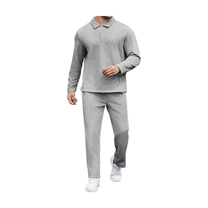 Gran oferta, chándal de invierno de algodón 100% Sostenible para hombre, ropa de calle transpirable ligera con patrón sólido, venta en línea - Product Image 2