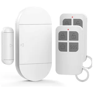 Kit Alarm keamanan nirkabel dengan sirene jendela 130 dB Alarm pintu dengan pengendali jarak jauh