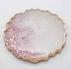 High Quality Luxury <b>Stone</b> Design <b>Resin</b> Coasters Set of 4 Pcs for Restaurant and Home Dining Table Decoration for Wedding Party - Product Image 1