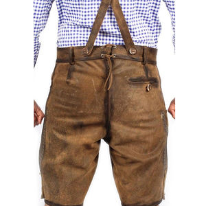 Pantalones de Cuero de Alta Calidad y Corte Recto, Estilo Bávaro Alemán, Cintura Alta, para Hombre, Otoño-Invierno - Product Image 5