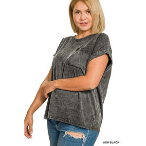 T-shirt Vintage con Lavaggio Minerale, 100% Cotone Tessuto, Comoda ed Elegante - Product Image 3