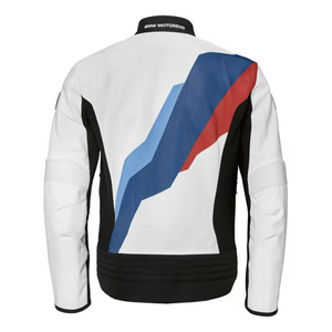 BM Hombres/Mujeres Cuero de vaca blanco Air Cafe Racer Chaqueta Urban Classic Street Riding Moto Biker Gear con armaduras CE - Product Image 1