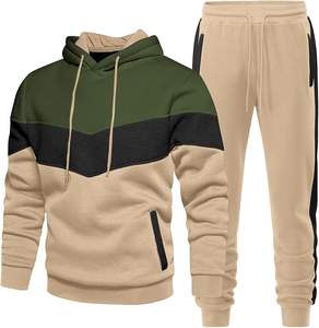 Vente en gros Ensemble de survêtement Slim Fit pour hommes, sweat à capuche et pantalon de jogging, vêtements de sport décontractés, tenue d'entraînement, de gymnastique, logo personnalisé, OEM, ODM - Product Image 2