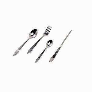Wholesale Stainless Steel Custom Handcrafted Cutlery Silver Plated & Copper Finishing Hammered Handle Restaurant <b>Flatware</b> - Product Image 4