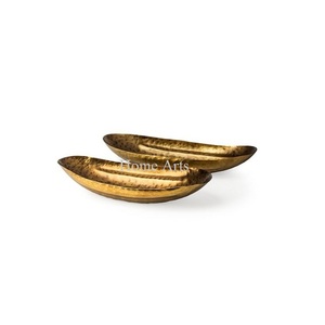 Juego de 2 Tazones Decorativos de Diferentes Tamaños, Calidad Premium, Color Dorado, para Servir Dulces y Dátiles, para Proveedores Mayoristas - Product Image 5