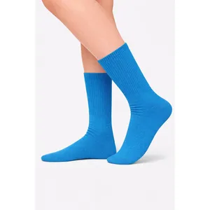 Plain Blue Sports <b>Socks</b> for Men <b>Women</b> Customizable Logo Anti-Bacterial Breathable High Quality Athlete Print <b>Diabetic</b> Sweat Free - Product Image 2