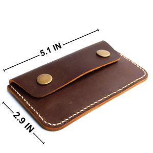 Elegante Funda de cuero corto Unisex elegante diseño impermeable para uso diario en fiestas hecho a mano cuero genuino de gran capacidad - Product Image 6