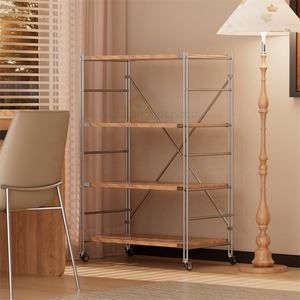 Étagère en métal en bois pour la maison garde-manger étagère alimentaire support de four à micro-ondes au sol support de <span class=keywords><strong>boulanger</strong></span> supports de casseroles de cuisine - Product Image 6