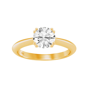 Shielded Brilliance Round Brilliant Cut <b>Solitaire</b> <b>Ring</b> 925 Sterling <b>Silver</b> Gold Vermeil Plated Luxury Fine Jewelry Gift Women - Product Image 3