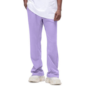 กางเกงวอร์มผ้าฟลีซสำหรับผู้ชาย, กางเกงวิ่งจ๊อกกิ้งผ้าคอตตอนย้อมสีเรียบป้องกันรอยยับกางเกงของผู้ชายสีพื้น - Product Image 1