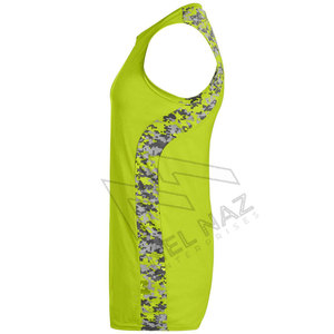 Malla BSCI Poliéster Sin mangas Camiseta de práctica de baloncesto juvenil Ropa deportiva de secado rápido con logotipo impreso Práctica de hombres baratos - Product Image 3