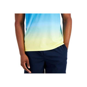 T-Shirt Ombre Blu da Uomo ID Ideology, 100% Poliestere, Tessuto Lavorato a Maglia, Taglia 48, Leggera, Stampa Serigrafica Compressa - Product Image 3