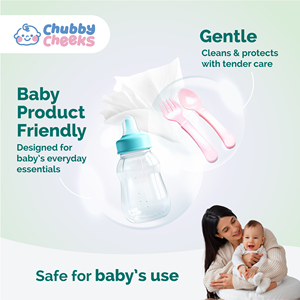 Paquet de lingettes pour bébé de qualité supérieure, 10 pièces x 6, fabriquées en Malaisie, 100% d'ingrédients de qualité alimentaire, certifiées HALAL. - Product Image 2