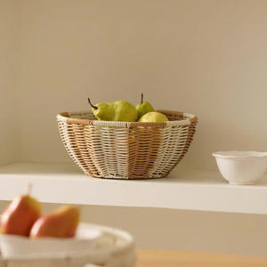 Elegante Tazón para Mezclar de Ratán Hecho a Mano, Cesta de Almacenamiento Decorativa de Mimbre Natural para Cocina, Vietnam - Product Image 3