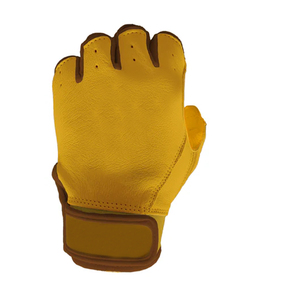 Customized Cabretta Leather Hand Protection Baseball Batting Gloves in Short Cuff Design for Team Players - Product Image 3