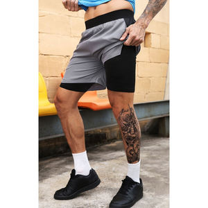 กางเกงรัดรูปวิ่งแห้งเร็วสำหรับผู้ชายและกางเกงขาสั้นรัดกล้ามเนื้อสำหรับออกกำลังกาย ฟิตเนส วิ่งจ๊อกกิ้ง ชุดกีฬาเพื่อประสิทธิภาพสูง - Product Image 1