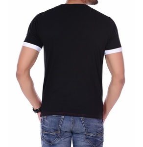 T-shirt uni pour homme à trois tons, 100 % coton, vente en gros pour impression - Product Image 5