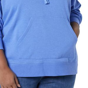 GGSports Sudadera con capucha de lana de gran tamaño para mujer Pullover Streetwear estilo personalizado bordado Logo manga larga sudaderas con capucha personalizadas para mujer - Product Image 4