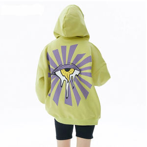 เสื้อฮู้ดพิมพ์ลายสำหรับผู้ชายสไตล์ฮิปฮอปซิปเต็มรูปแบบสีพื้น - Product Image 3