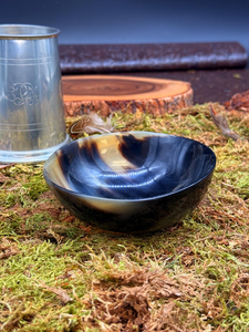 Cuenco Pequeño de Cuerno de Búfalo Natural Pulido, Redondo y Grueso, Ecológico, para Condimentos, Bebidas, de Lujo, por Crescent Crafts - Product Image 5