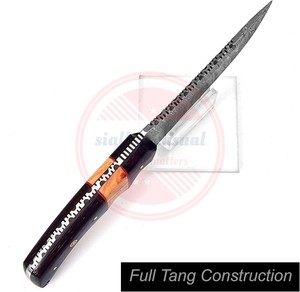 Handmade Damascus Steel Knife Hunting Fixed Blade Knife for <b>Camping</b> Wood Handle Knives - Product Image 2