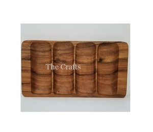 Plato de Servir Redondo de Madera de Primera Calidad para Frutos Secos y Aperitivos, para Uso en el Hogar y Hoteles - Product Image 3