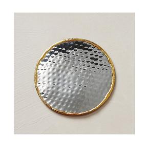 Ensemble de sous-verres en métal doré de luxe avec support artistique inspiré de la roche Sous-verres décoratifs pour boissons pour la maison et le bureau - Product Image 2