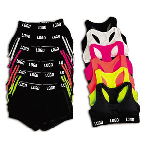 2025 nuevo conjunto de Yoga sólido para mujer para gimnasio, Fitness, deportes, Yoga, antibacteriano, transpirable, 2 piezas, sujetador y pantalones cortos de Yoga de alta calidad - Product Image 1