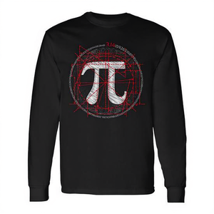 Camiseta con el Símbolo de Pi para Amantes de la Matemática y Profesores, Manga Larga, 314, Camiseta Promocional para el Día de Pi - Product Image 2