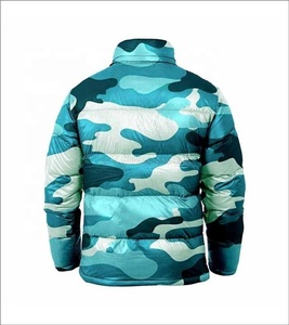 Chaqueta acolchada unisex servicio OEM resorte grueso estándar logotipo frontal lona revestida personalizada nueva al por mayor - Product Image 3