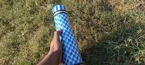 Bouteille d'eau en acier satiné artisanal de qualité supérieure, motif arabe en nacre, thermos tendance et élégant - Product Image 5