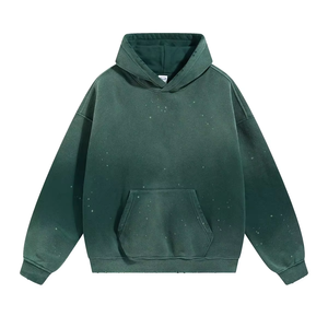 2025 Trending Customizable OEM Men's Winter Casual Hoodie 100% Cotton Fleece Quick Dry Breathable Solid Pattern Long <b>Clothing</b> - Product Image 6