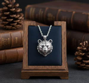 925 argent rhodium lien chaîne collier tenue quotidienne ours Animal pendentif plaqué or minimaliste bouddhisme mode cadeau pour les femmes - Product Image 1