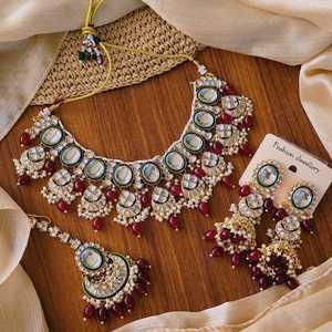 Nuevo diseño Retro Vintage moda joyería conjunto perlas artificiales estilo real fiesta joyería conjunto pendientes y collar - Product Image 4