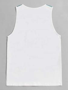 Camiseta sin mangas de algodón con logotipo personalizado al por mayor para hombres que absorbe la humedad sin mangas ropa de entrenamiento informal para gimnasio - Product Image 3