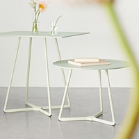 Base de table d'extérieur, base en aluminium moulé sous pression avec tubes en acier peint, H50 cm, pour dessus de table rond ou carré