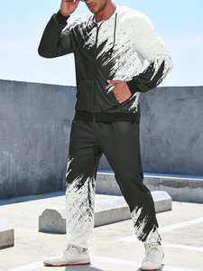 Tendance Zipper-Up Sublimation Survêtement pour Hommes Personnalisation Complète Plaine Jogging Costume Blanc pour la Saison d'Hiver - Product Image 5