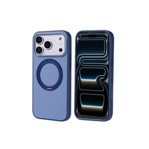 <b>For</b> Compatible Silicone Case <b>for</b> 17 Pro Max Protective Integrated Kickstand Shockproof Navy Blue Stylish INS - Product Image 1