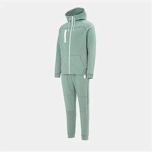 Wholesale OEM 100% Cotton Full Zip Tracksuit Man Sets High Quality Tracksuit for Men Sets Custom logo Sport Tracksuit for Men - Product Image 3