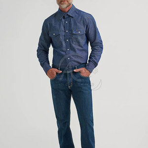 Best Quality <b>Jeans</b> <b>Work</b> Shirt Soft Nylon / Polyester Material <b>Jeans</b> <b>Work</b> Shirt For Workers - Product Image 6